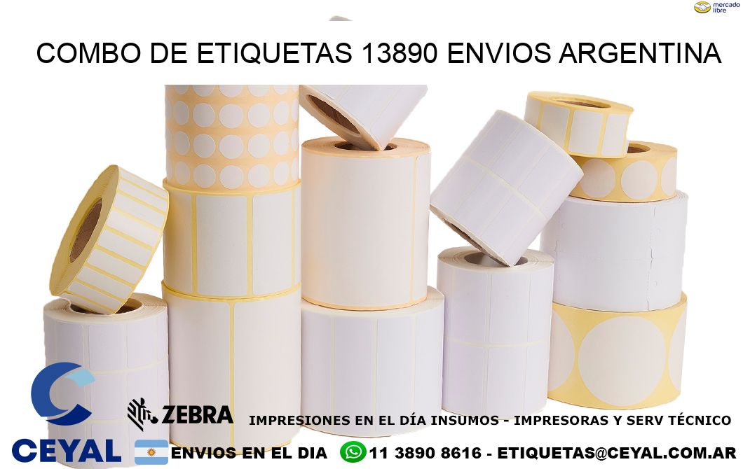 Combo de etiquetas 13890 ENVIOS ARGENTINA