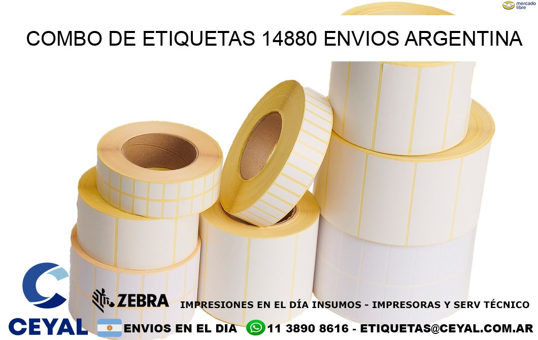 Combo de etiquetas 14880 ENVIOS ARGENTINA