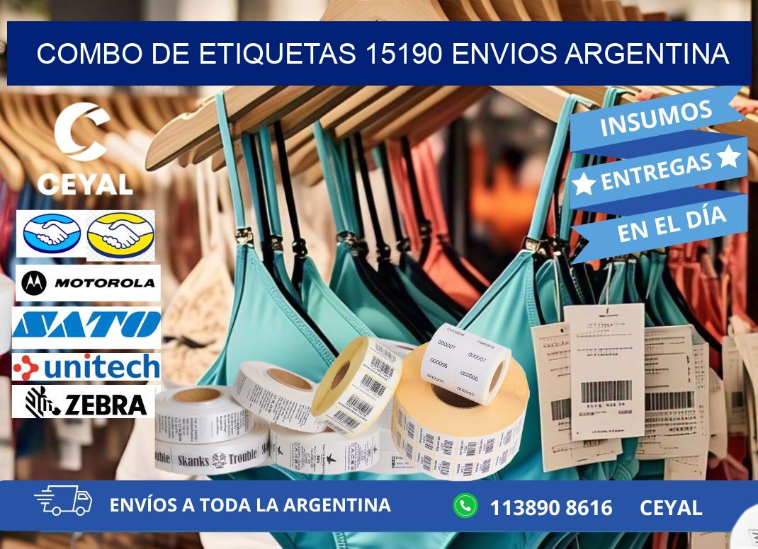 Combo de etiquetas 15190 ENVIOS ARGENTINA