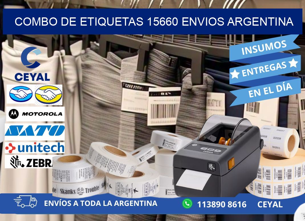 Combo de etiquetas 15660 ENVIOS ARGENTINA