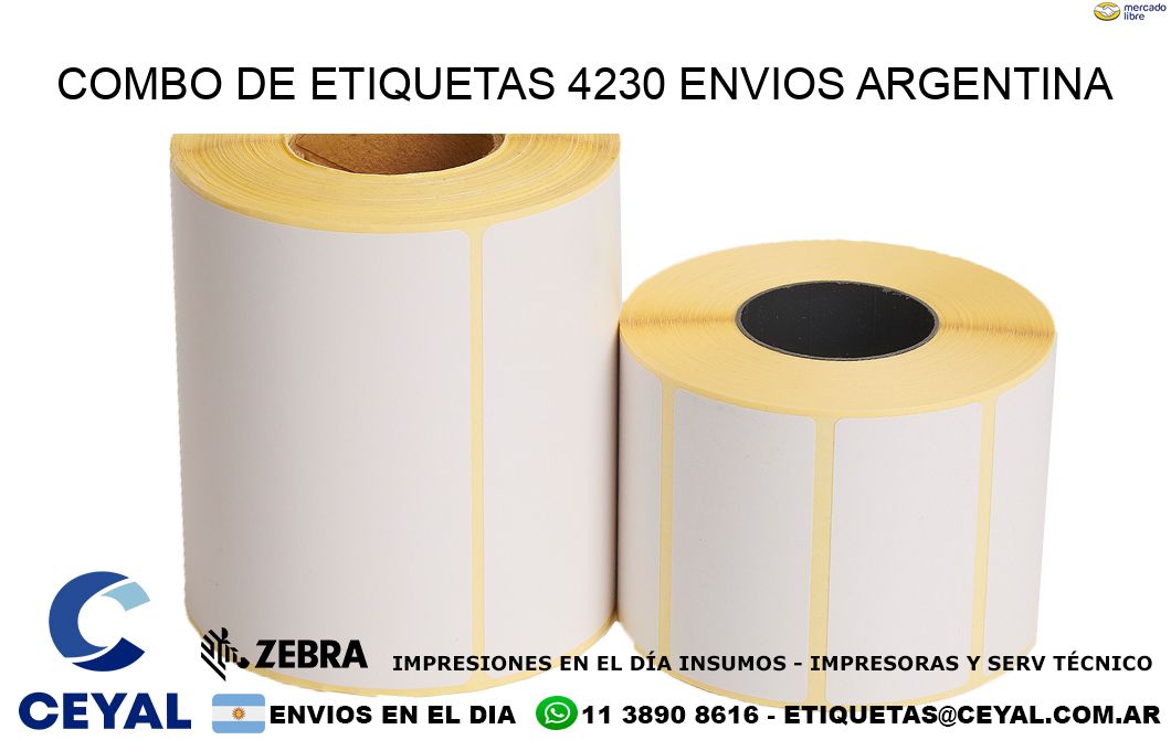 Combo de etiquetas 4230 ENVIOS ARGENTINA