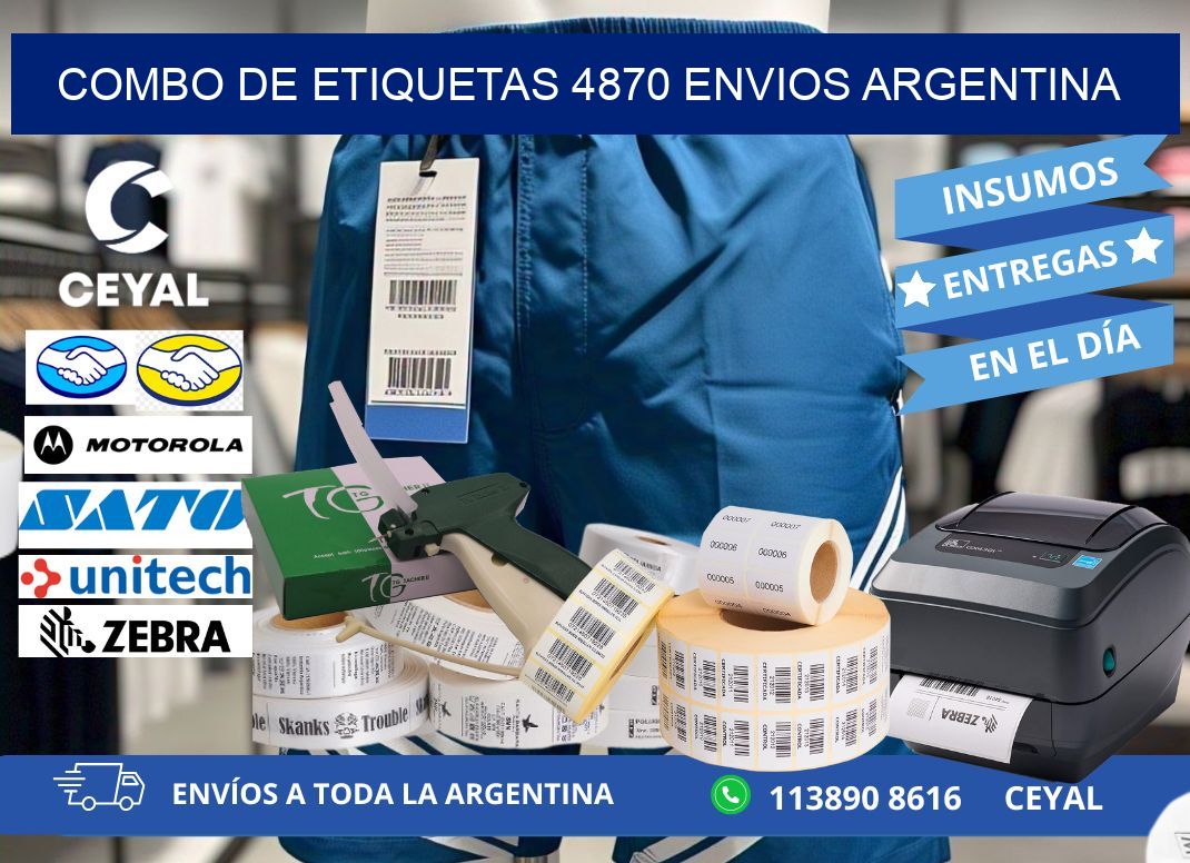 Combo de etiquetas 4870 ENVIOS ARGENTINA