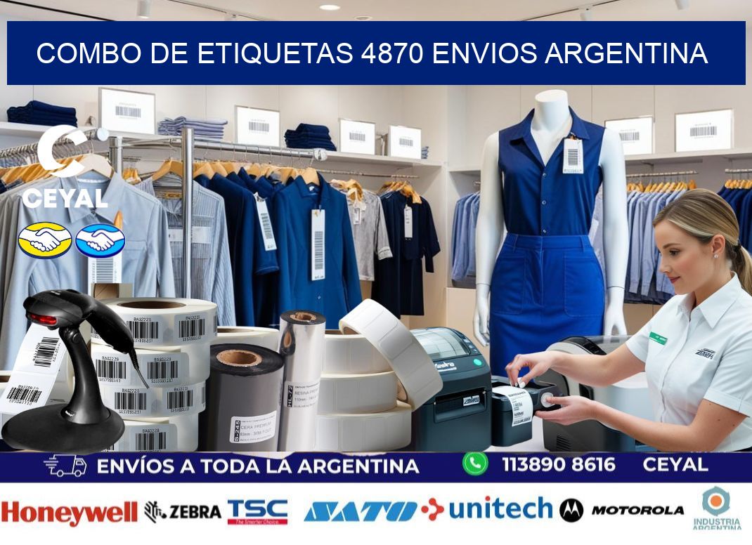 Combo de etiquetas 4870 ENVIOS ARGENTINA