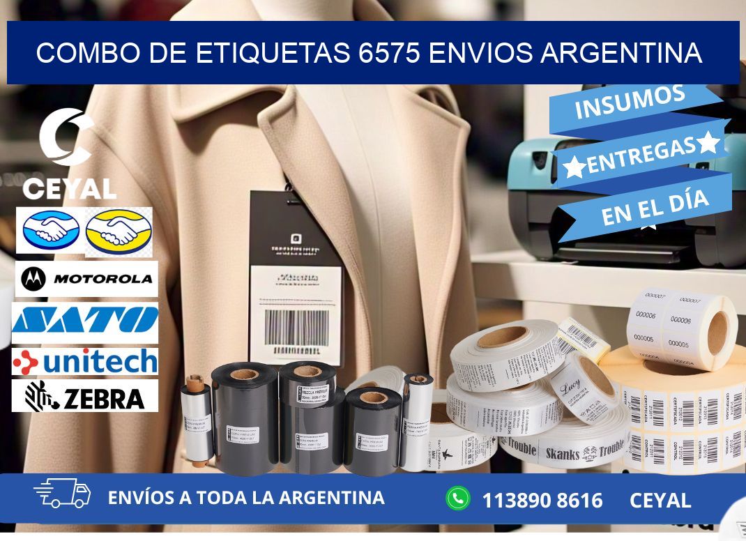 Combo de etiquetas 6575 ENVIOS ARGENTINA