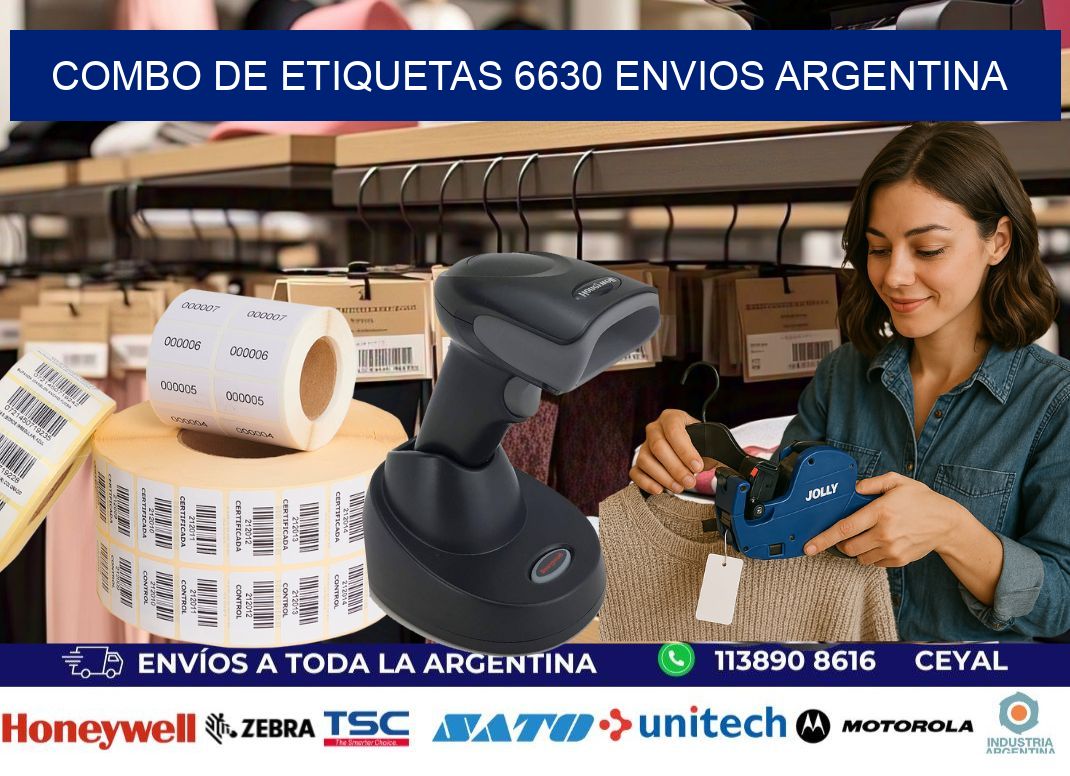Combo de etiquetas 6630 ENVIOS ARGENTINA