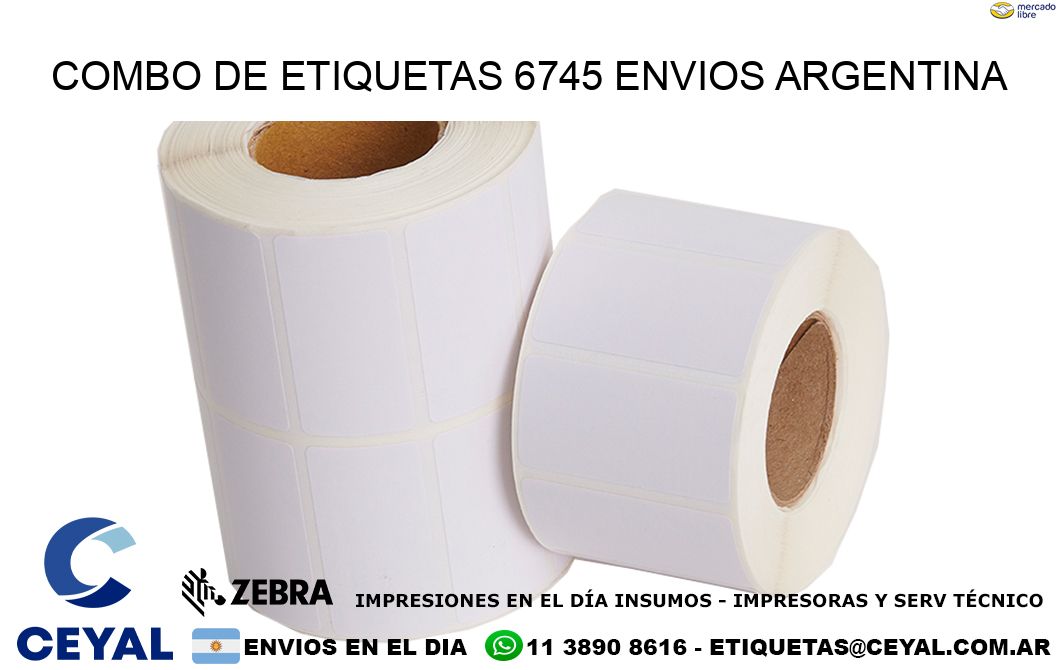 Combo de etiquetas 6745 ENVIOS ARGENTINA