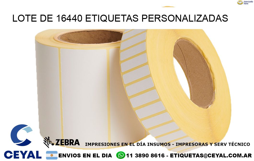 Lote de 16440 etiquetas personalizadas