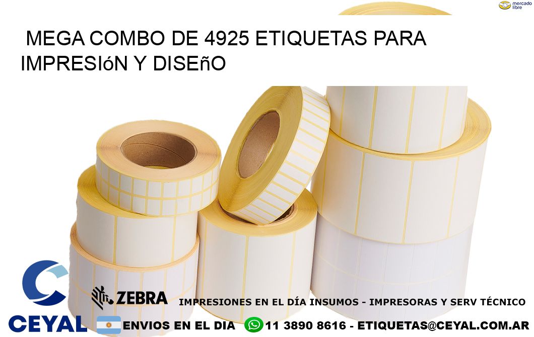 Mega combo de 4925 etiquetas para impresión y diseño