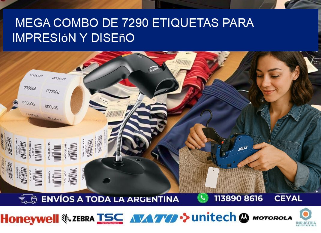 Mega combo de 7290 etiquetas para impresión y diseño