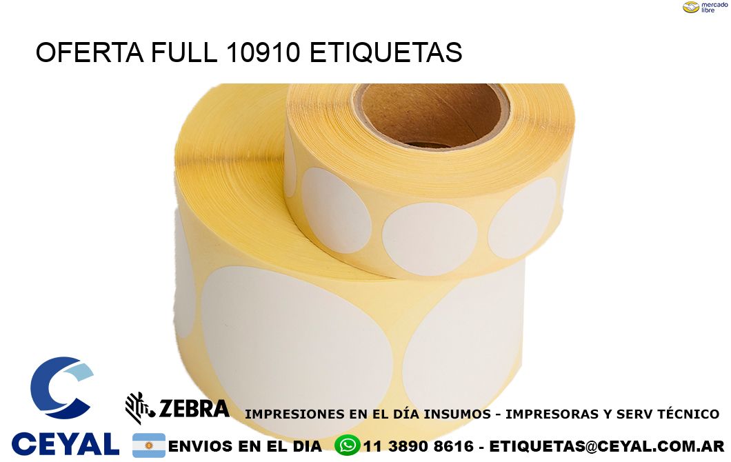 Oferta full 10910 etiquetas