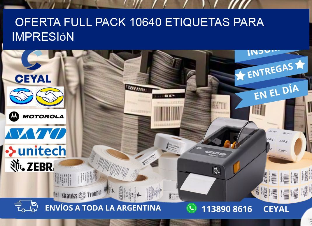 Oferta full pack 10640 etiquetas para impresión