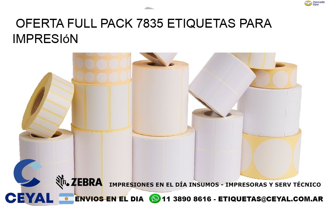 Oferta full pack 7835 etiquetas para impresión