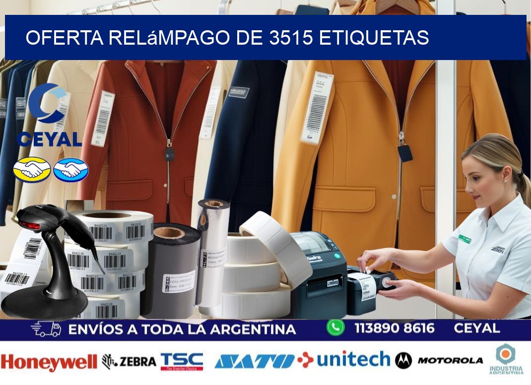 Oferta relámpago de 3515 etiquetas