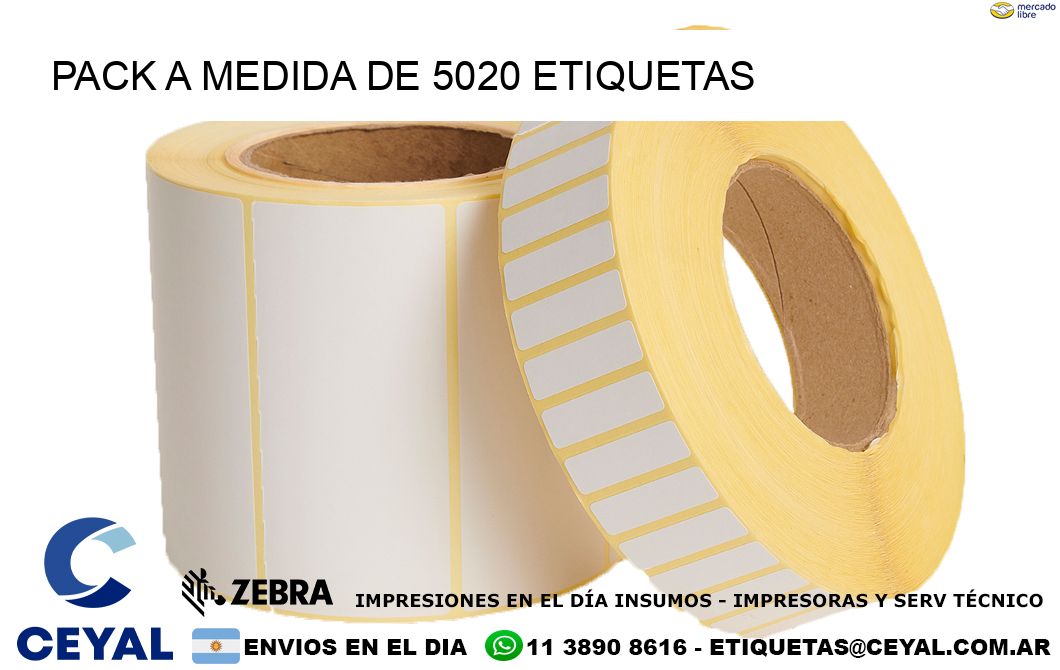 Pack a medida de 5020 etiquetas