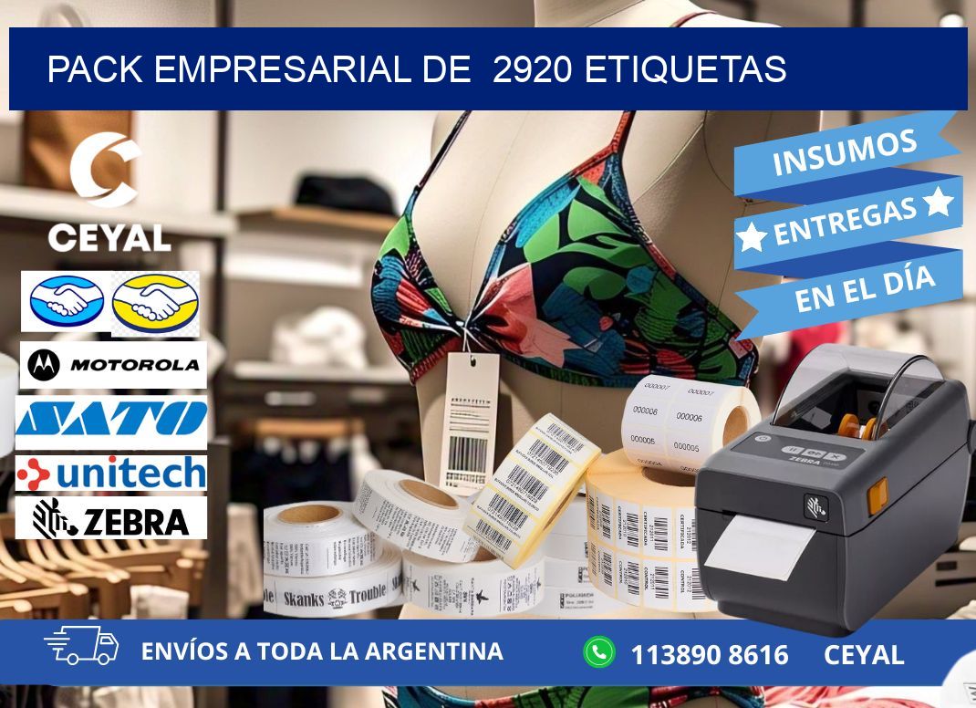 Pack empresarial de  2920 etiquetas