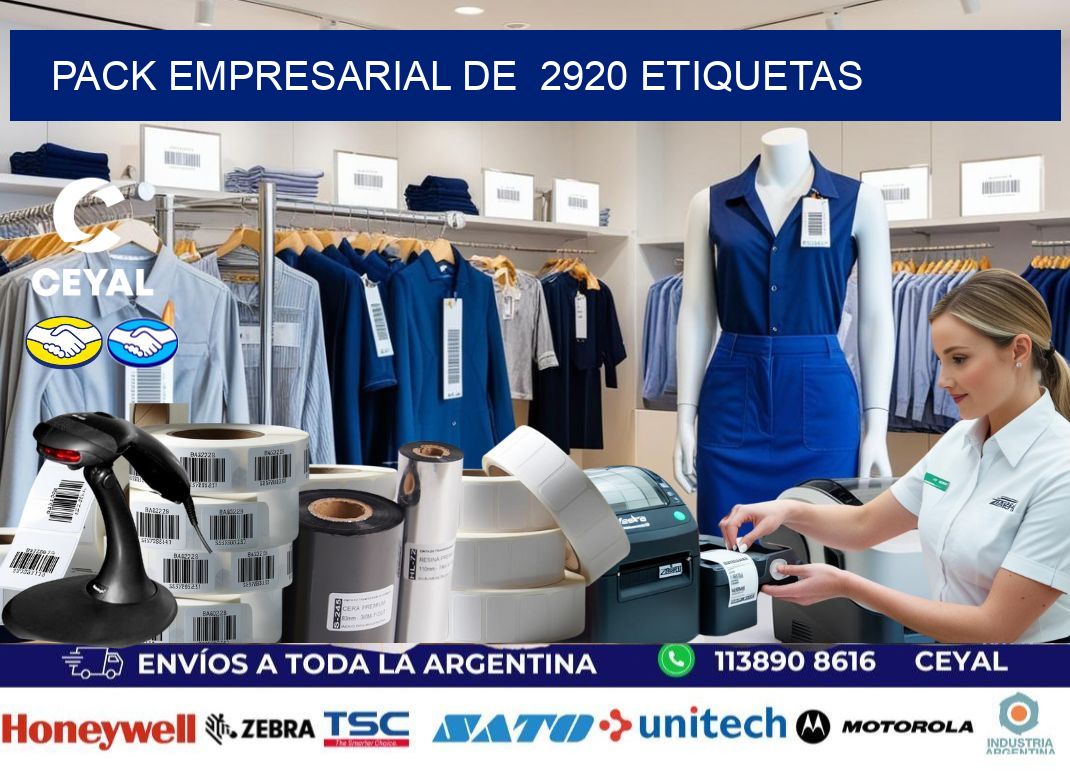 Pack empresarial de  2920 etiquetas