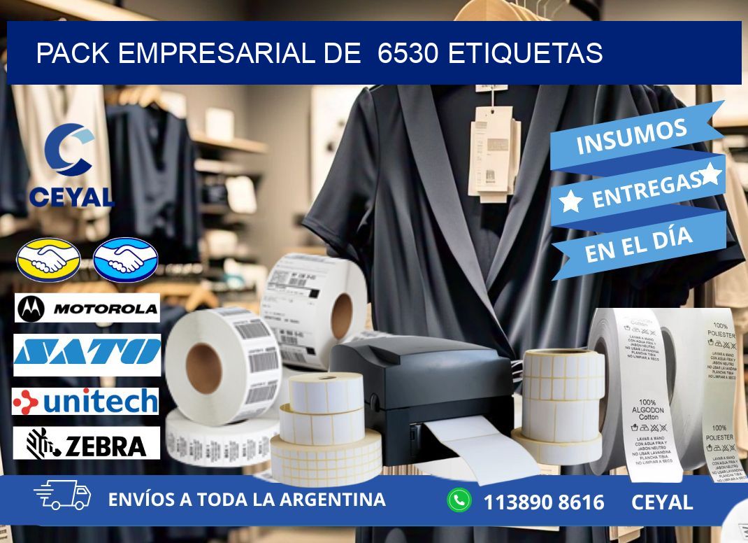 Pack empresarial de  6530 etiquetas