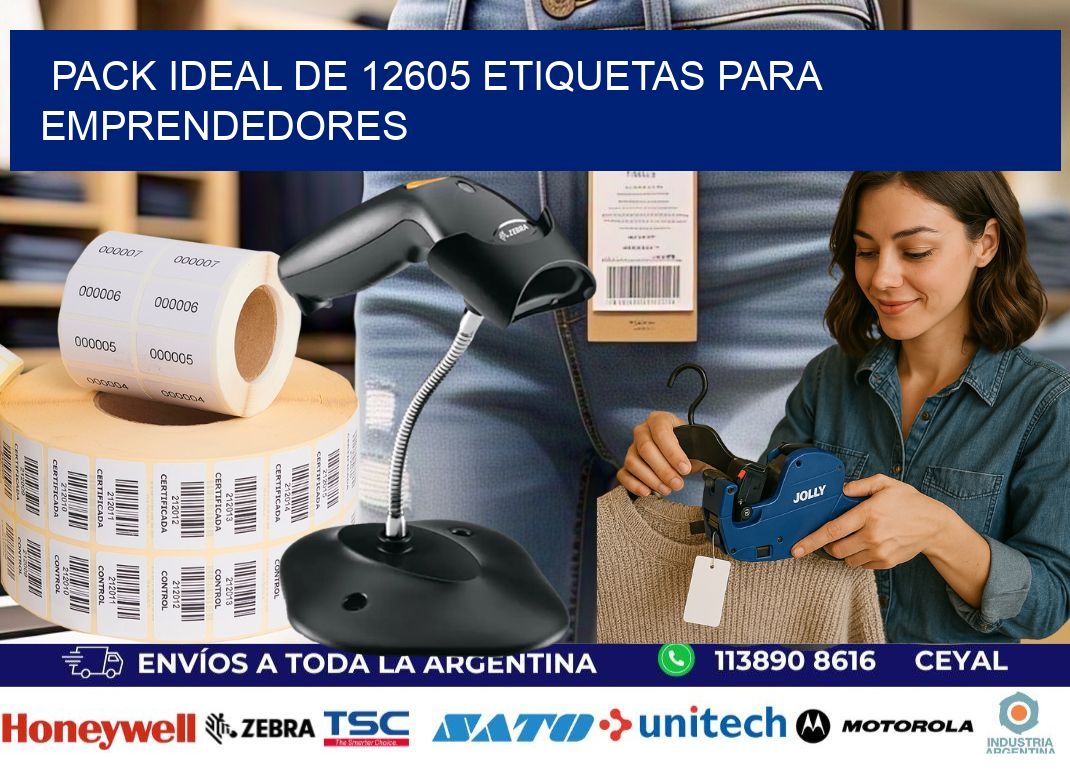 Pack ideal de 12605 etiquetas para emprendedores