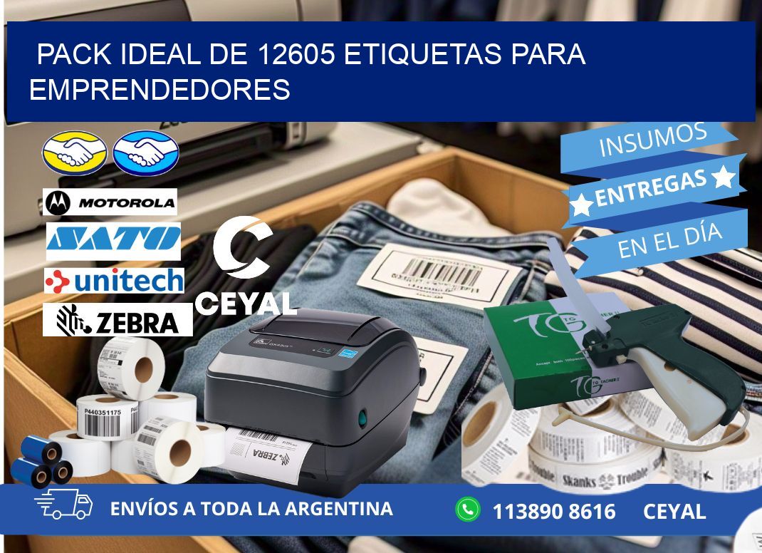Pack ideal de 12605 etiquetas para emprendedores