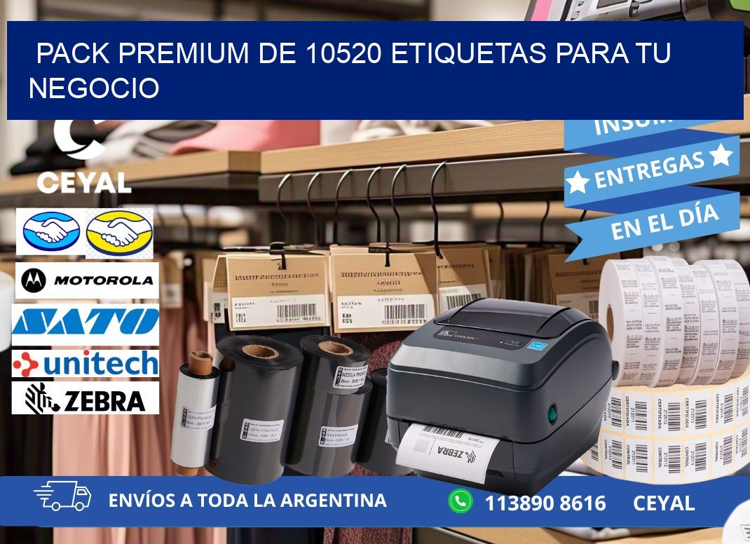 Pack premium de 10520 etiquetas para tu negocio