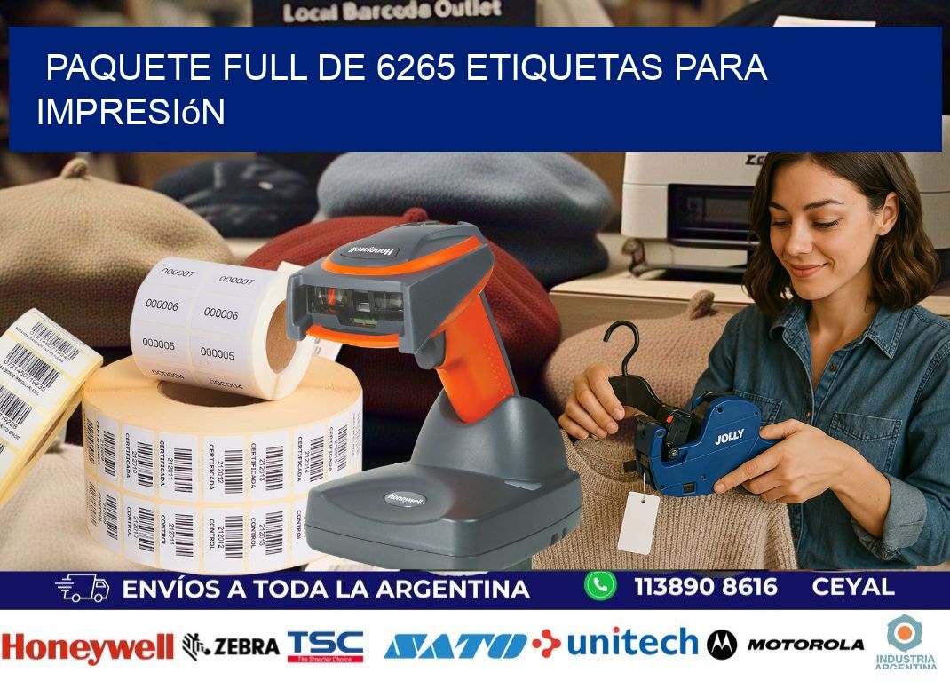 Paquete full de 6265 etiquetas para impresión
