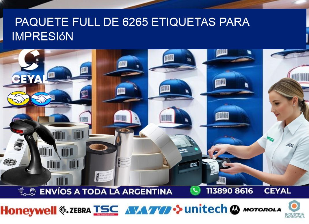 Paquete full de 6265 etiquetas para impresión
