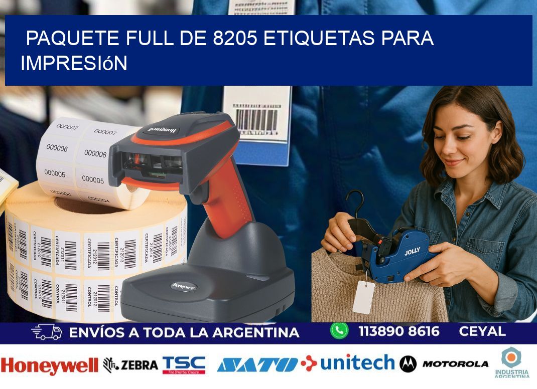 Paquete full de 8205 etiquetas para impresión