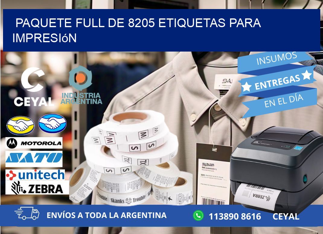 Paquete full de 8205 etiquetas para impresión