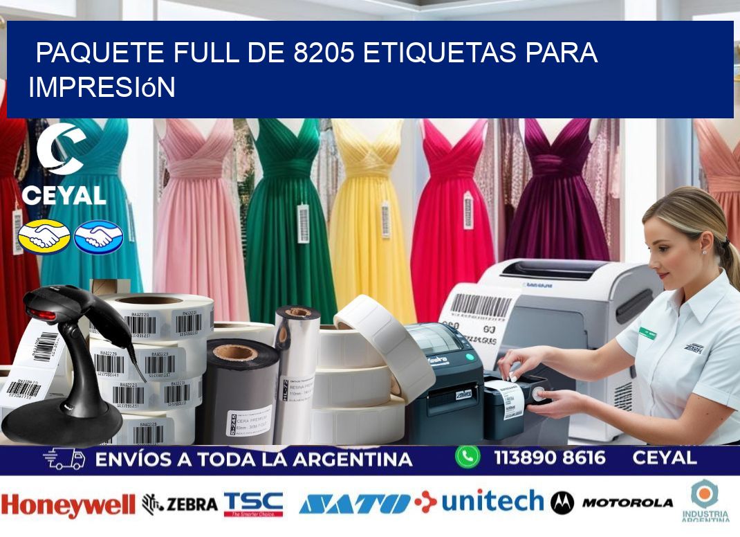 Paquete full de 8205 etiquetas para impresión