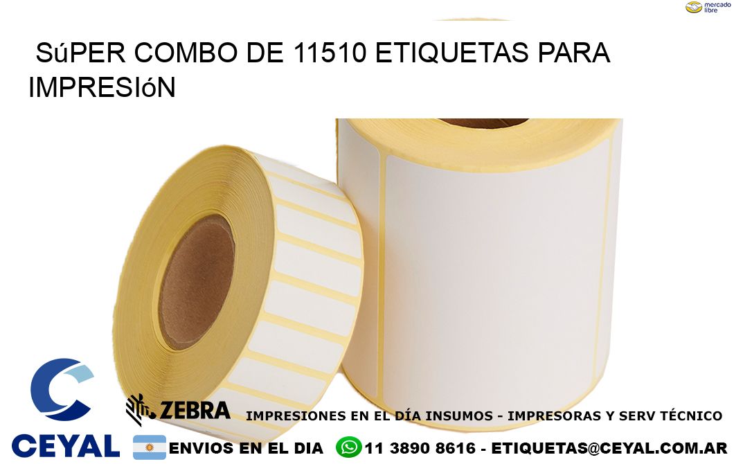 Súper combo de 11510 etiquetas para impresión