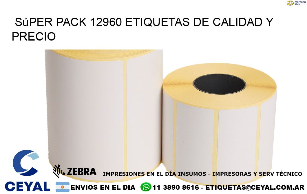Súper pack 12960 etiquetas de calidad y precio