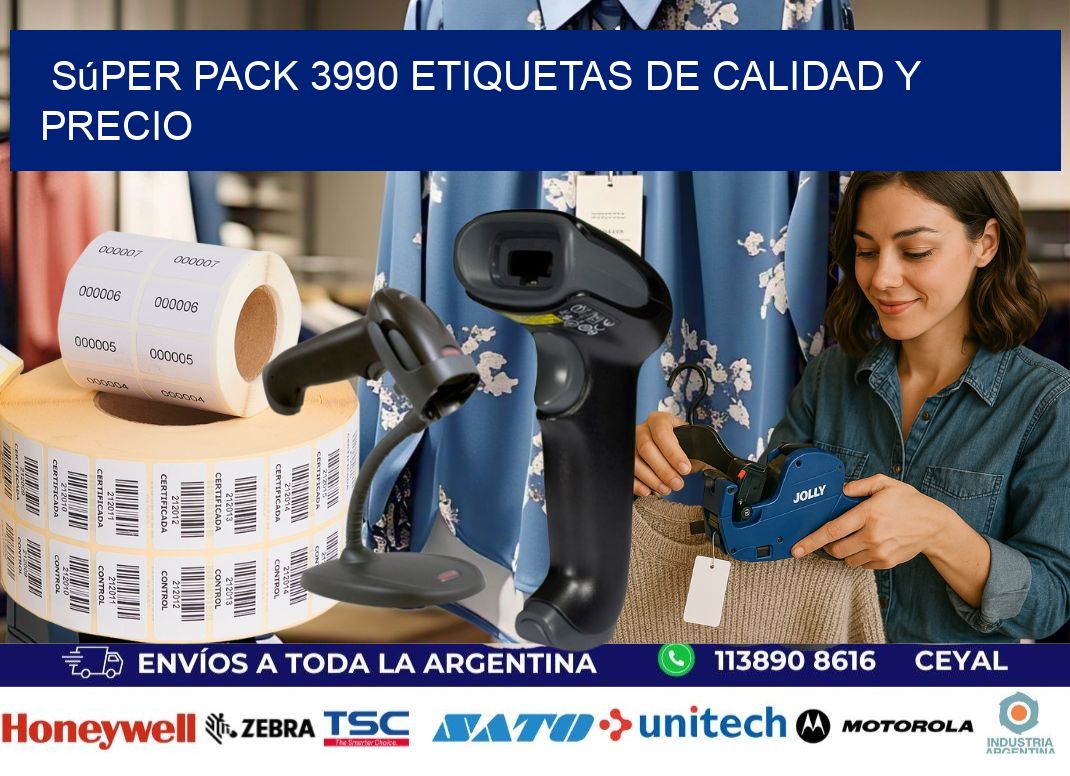 Súper pack 3990 etiquetas de calidad y precio