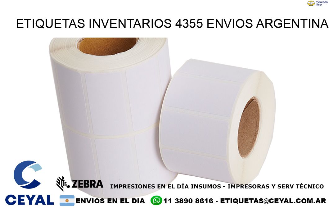 etiquetas inventarios 4355 ENVIOS ARGENTINA