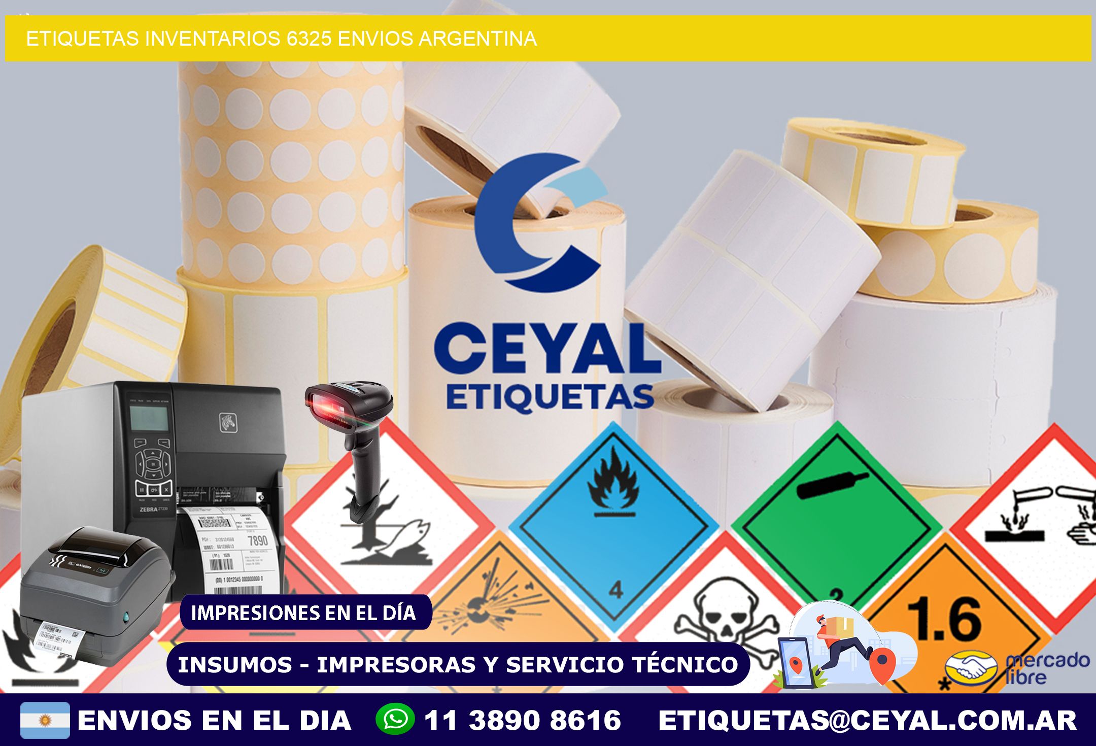 etiquetas inventarios 6325 ENVIOS ARGENTINA