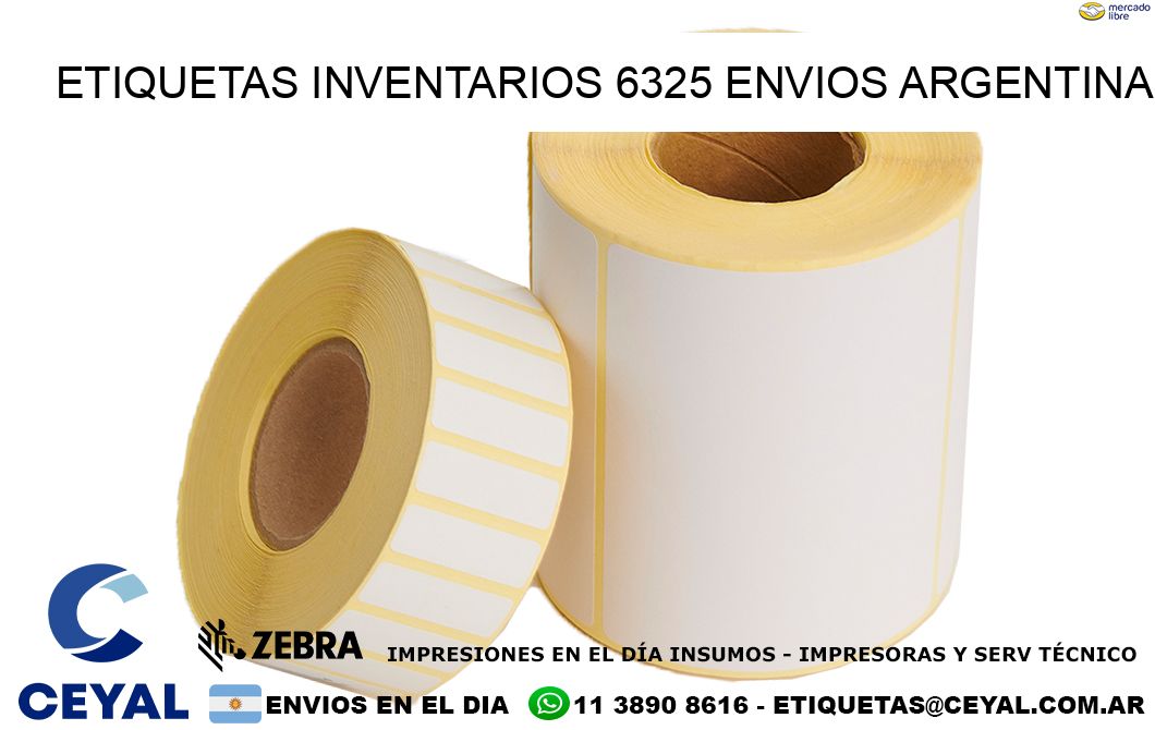 etiquetas inventarios 6325 ENVIOS ARGENTINA