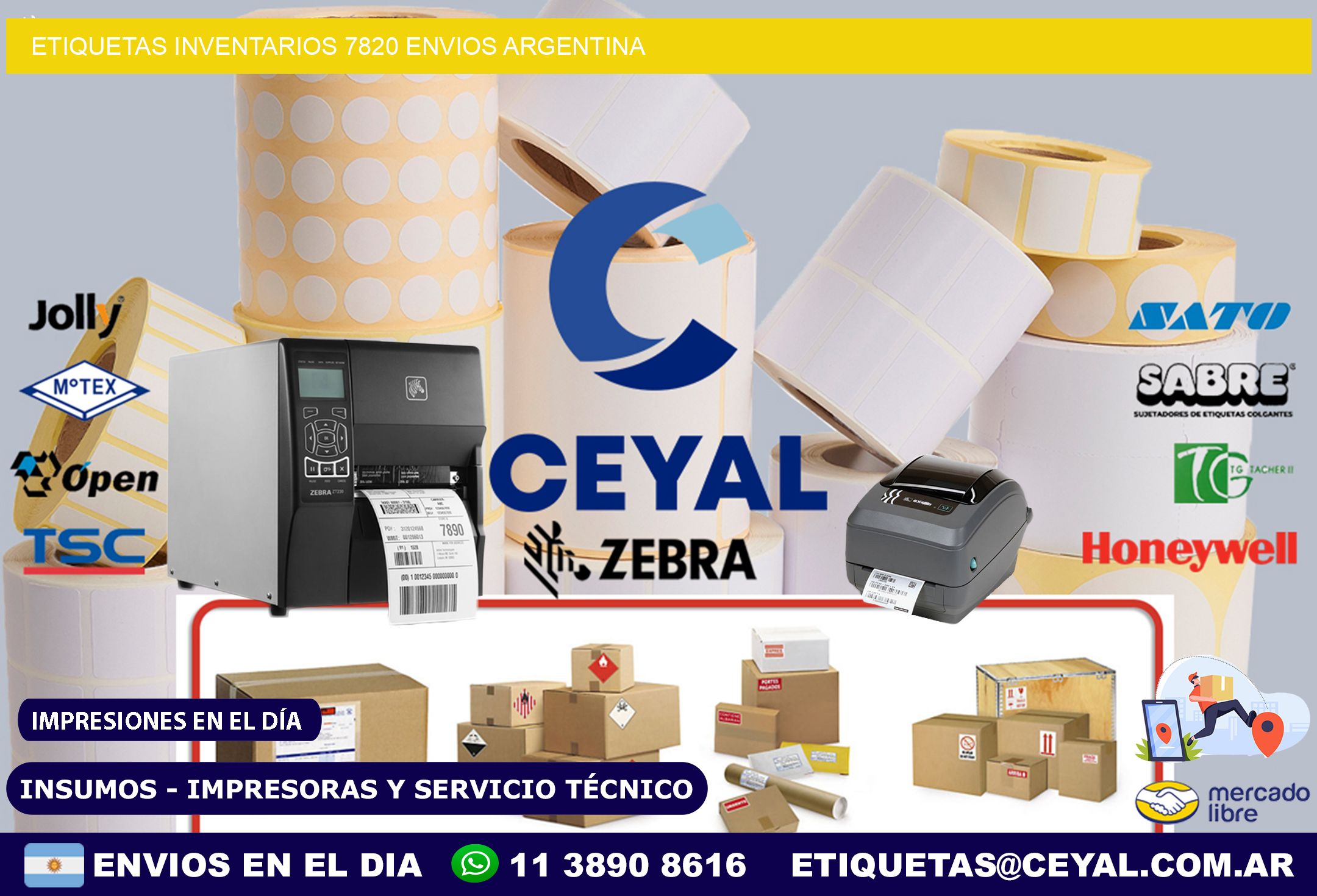 etiquetas inventarios 7820 ENVIOS ARGENTINA