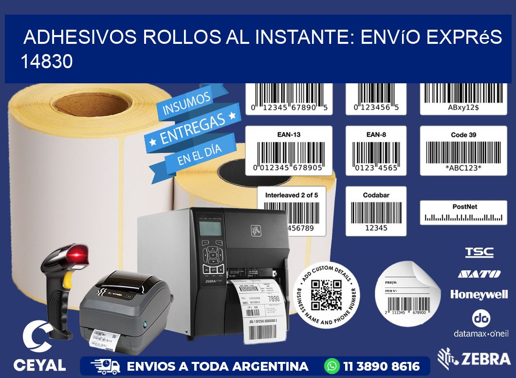 Adhesivos rollos al Instante: Envío Exprés 14830