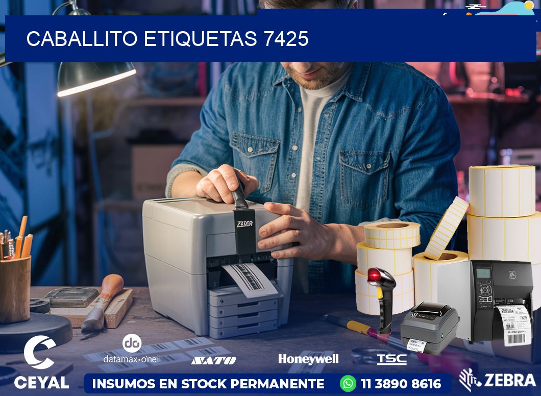Caballito etiquetas 7425