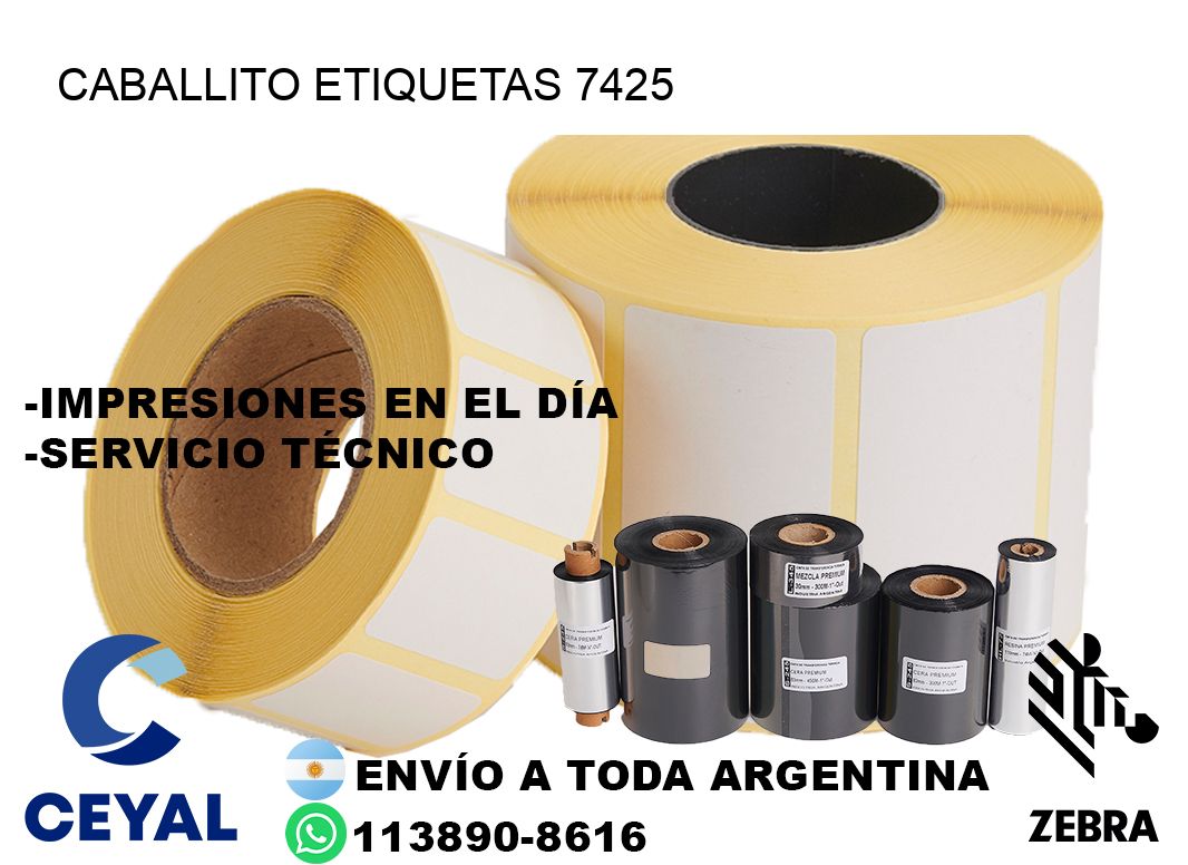 Caballito etiquetas 7425