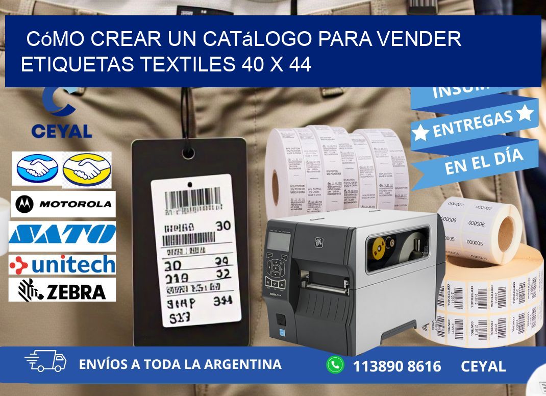 Cómo Crear un Catálogo para Vender Etiquetas Textiles 40 x 44