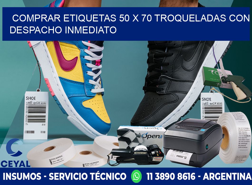 Comprar etiquetas 50 x 70 troqueladas con despacho inmediato