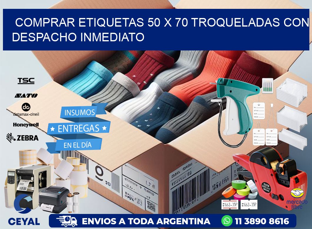 Comprar etiquetas 50 x 70 troqueladas con despacho inmediato