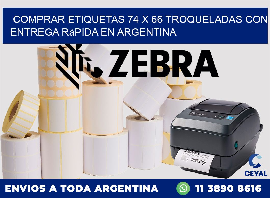 Comprar etiquetas 74 x 66 troqueladas con entrega rápida en Argentina