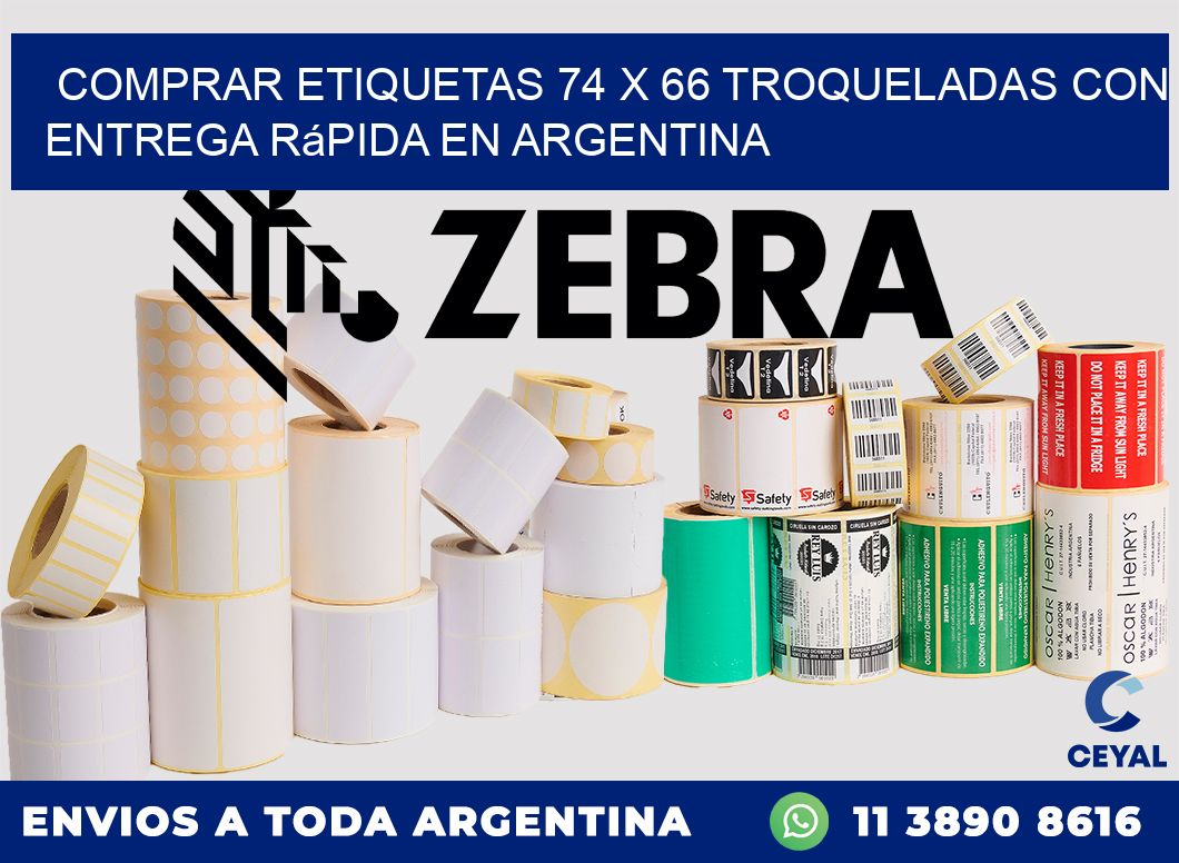 Comprar etiquetas 74 x 66 troqueladas con entrega rápida en Argentina