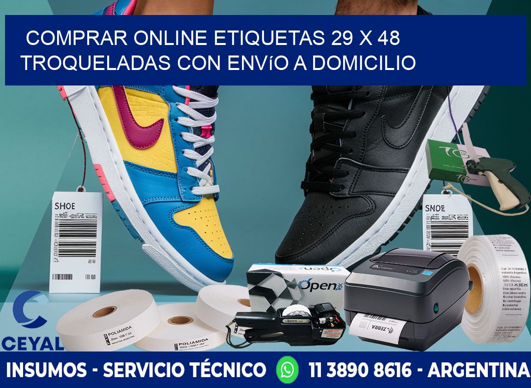 Comprar online etiquetas 29 x 48 troqueladas con envío a domicilio