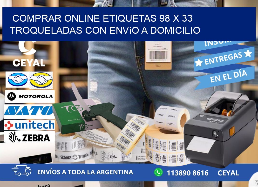 Comprar online etiquetas 98 x 33 troqueladas con envío a domicilio