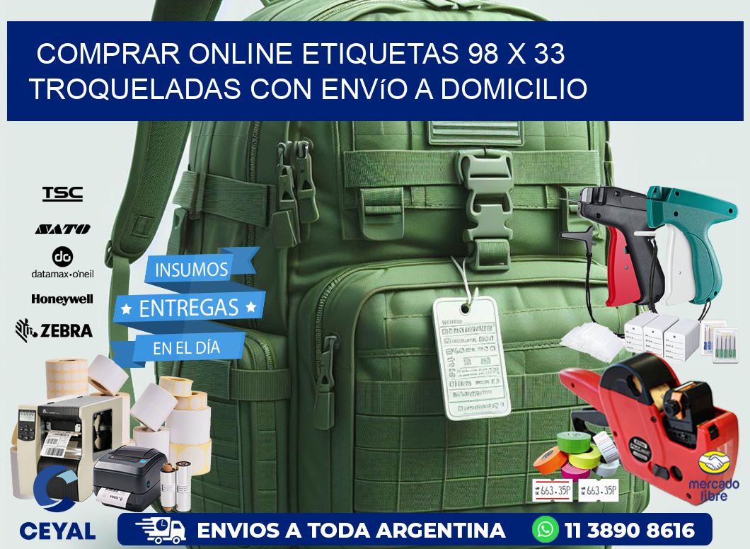 Comprar online etiquetas 98 x 33 troqueladas con envío a domicilio