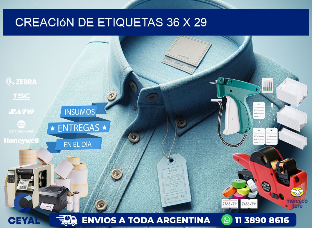 Creación de etiquetas 36 x 29