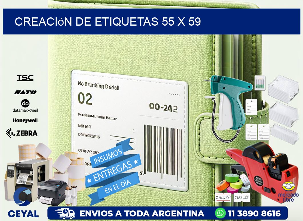 Creación de etiquetas 55 x 59