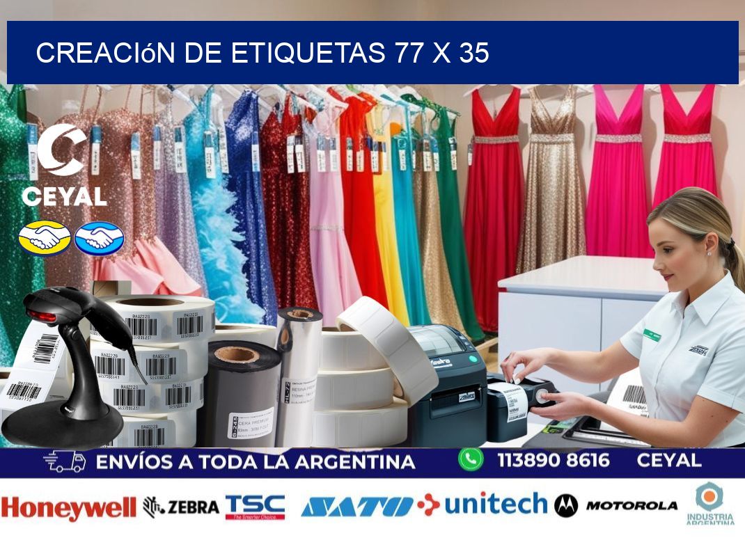 Creación de etiquetas 77 x 35